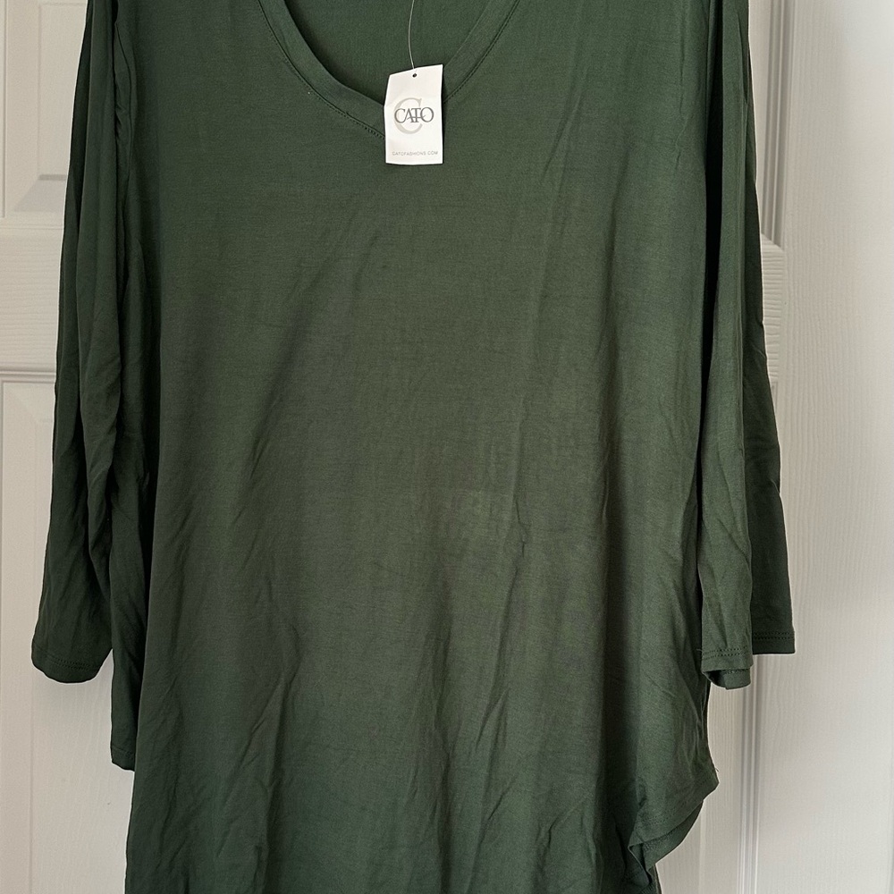 Cato Forest Green Tunic Top